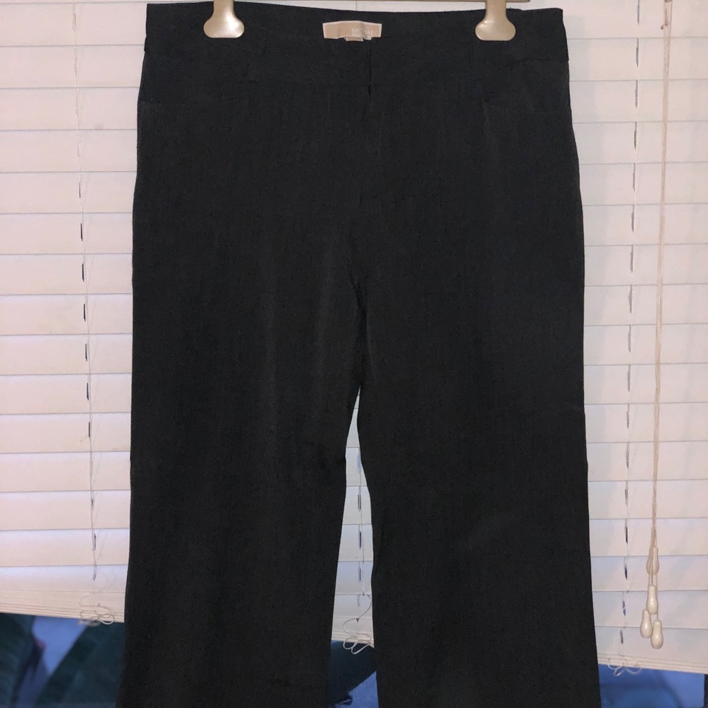 Micheal Kors Dark Grey Petite Flared Slacks